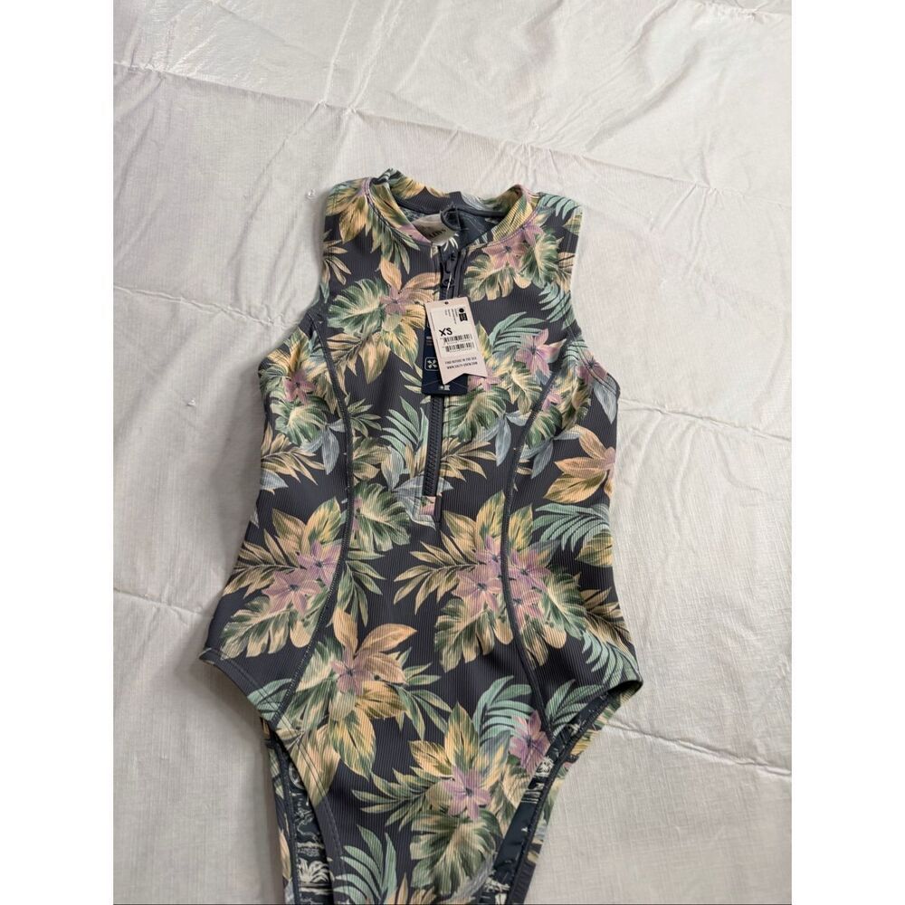 NWT Salty Crew One Piece Surf Suit Front Zip Swimsuit XS New